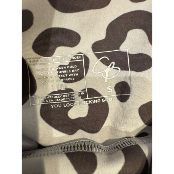 Celestial Bodiez OG Ultra High Rise Leggings in Snow Leopardess in White Size S - Picture 5 of 6